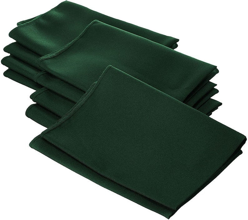 Polyester Poplin Napkin 18 by 18-Inch, Hunter - 12 Pack