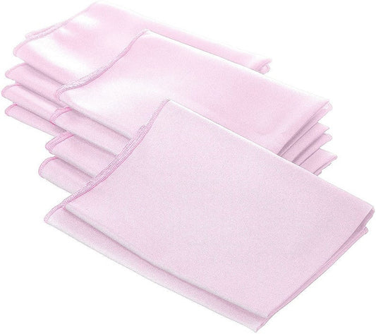 Polyester Poplin Napkin 18 by 18-Inch, Light Pink - 12 Pack