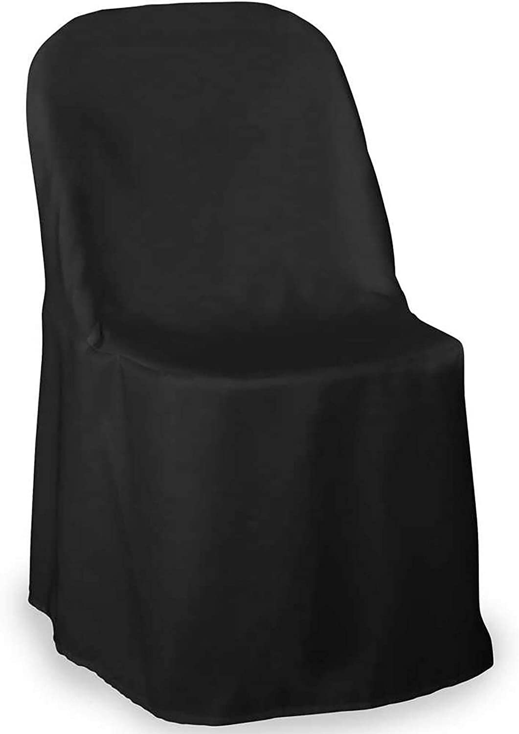 10 Pc Polyester Folding Chair Covers for Wedding, Party, and Banquet - Elegant Cloth Slipcovers