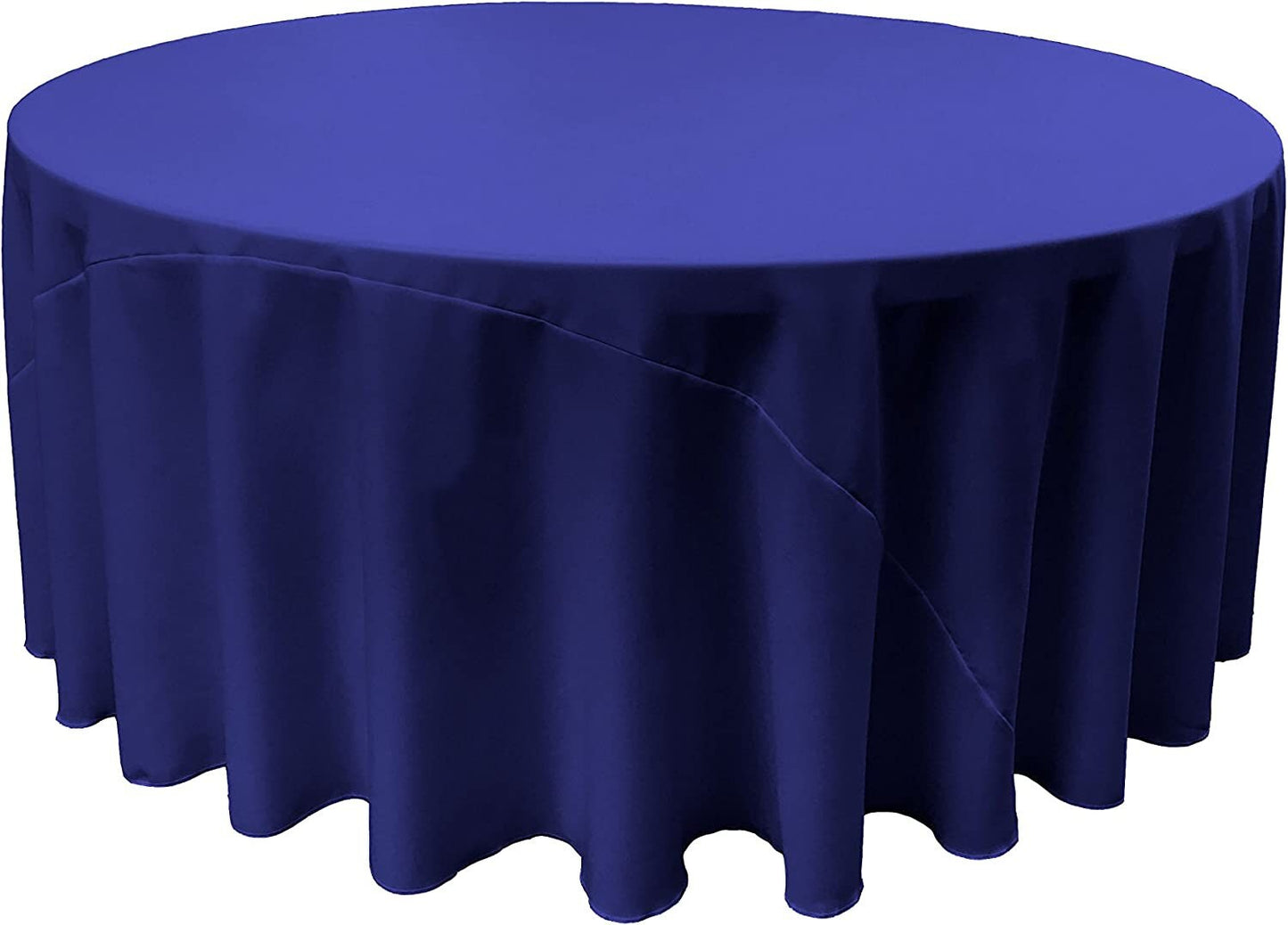 120" Inch Seamless Round Polyester Cloth Fabric Linen Tablecloth - Wedding Reception Restaurant Banquet Party - Machine Washable