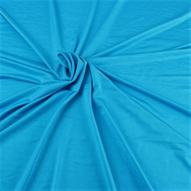 Milliskin Nylon Spandex Fabric 4 Way Stretch 58" Wide Sold by The Yard Turquoise