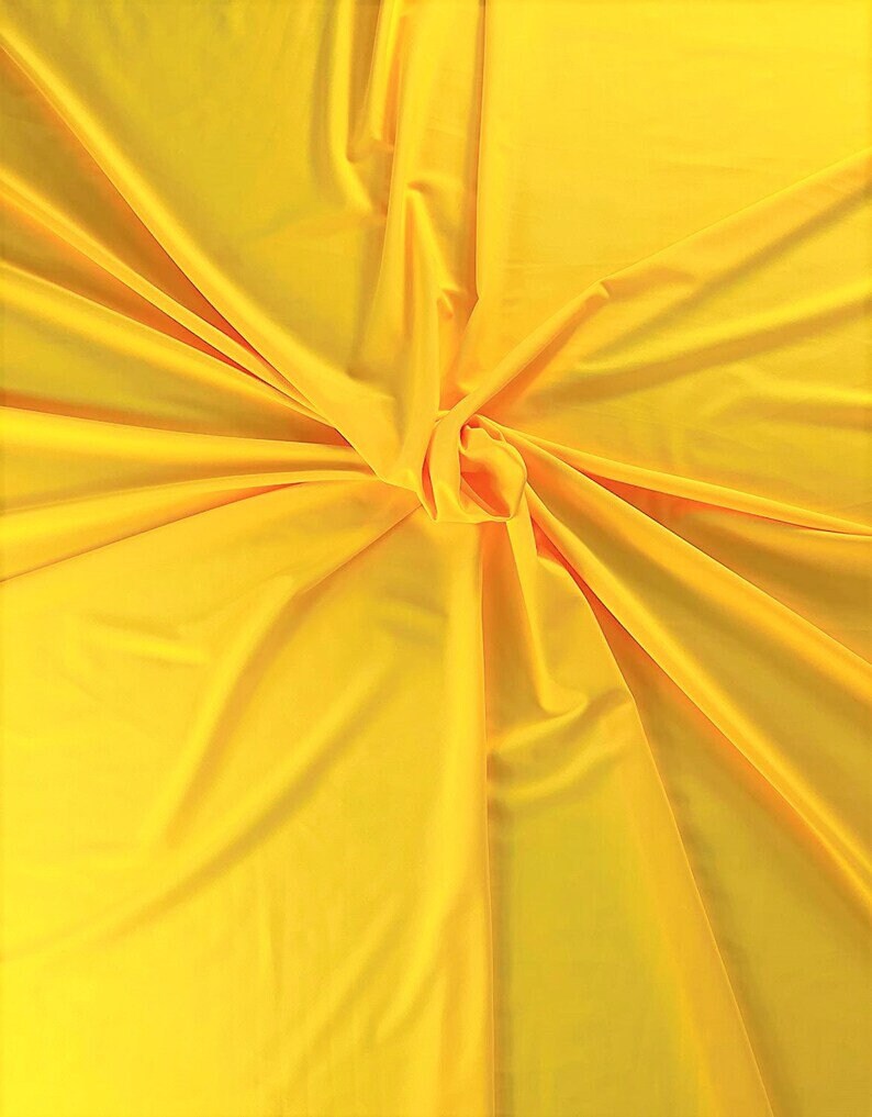 Milliskin Nylon Spandex Fabric 4 Way Stretch 58" Wide Sold by The Yard Yellow