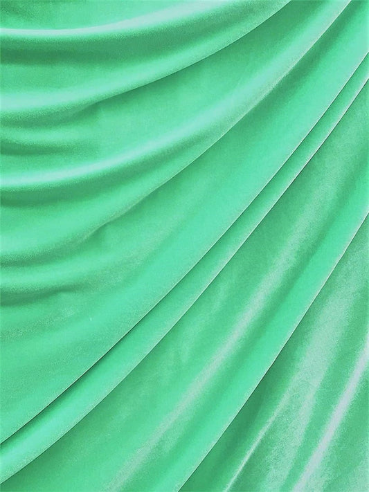 Stretch Velvet Fabric for Sewing Apparel Costumes Craft, Sold By The Yard. Mint