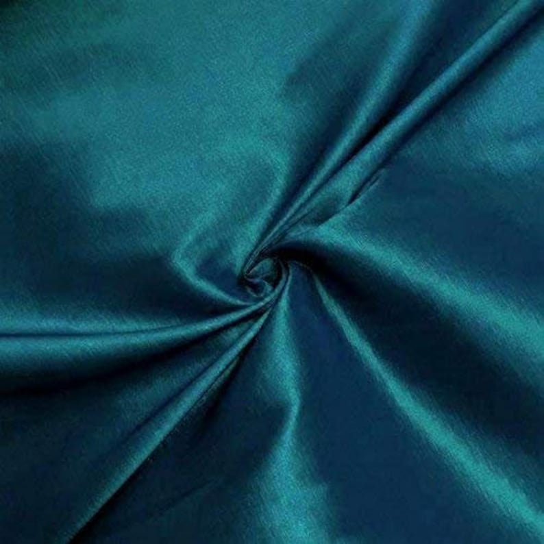 Two Tone Taffeta Fabric, Sold By The Yard. Teal