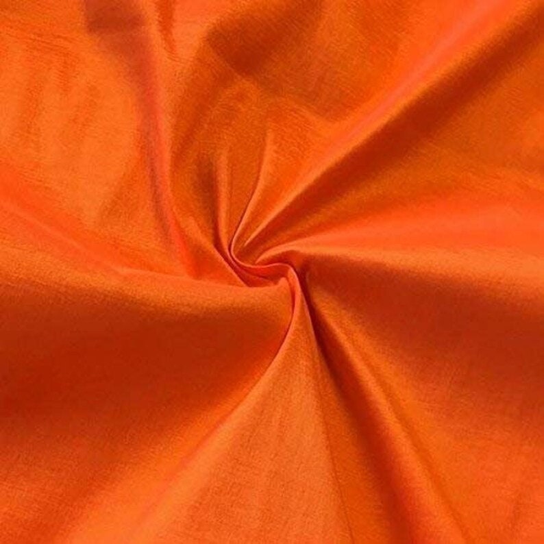 Two Tone Taffeta Fabric, Sold By The Yard. Orange