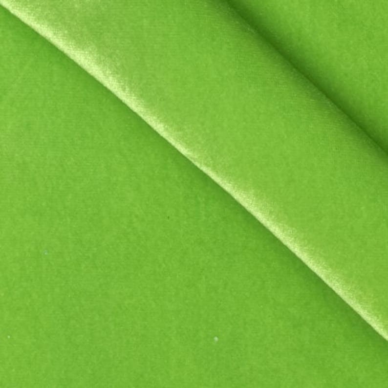 Stretch Velvet Fabric for Sewing Apparel Costumes Craft, Sold By The Yard. Lime