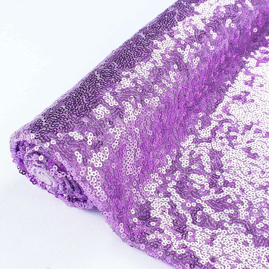 Sequin Sparkly Fabric Mesh Sequins Fabric for Sewing Dress and Making Wedding Party Tablecloth Decorations ( 1 Yard, Lavender )