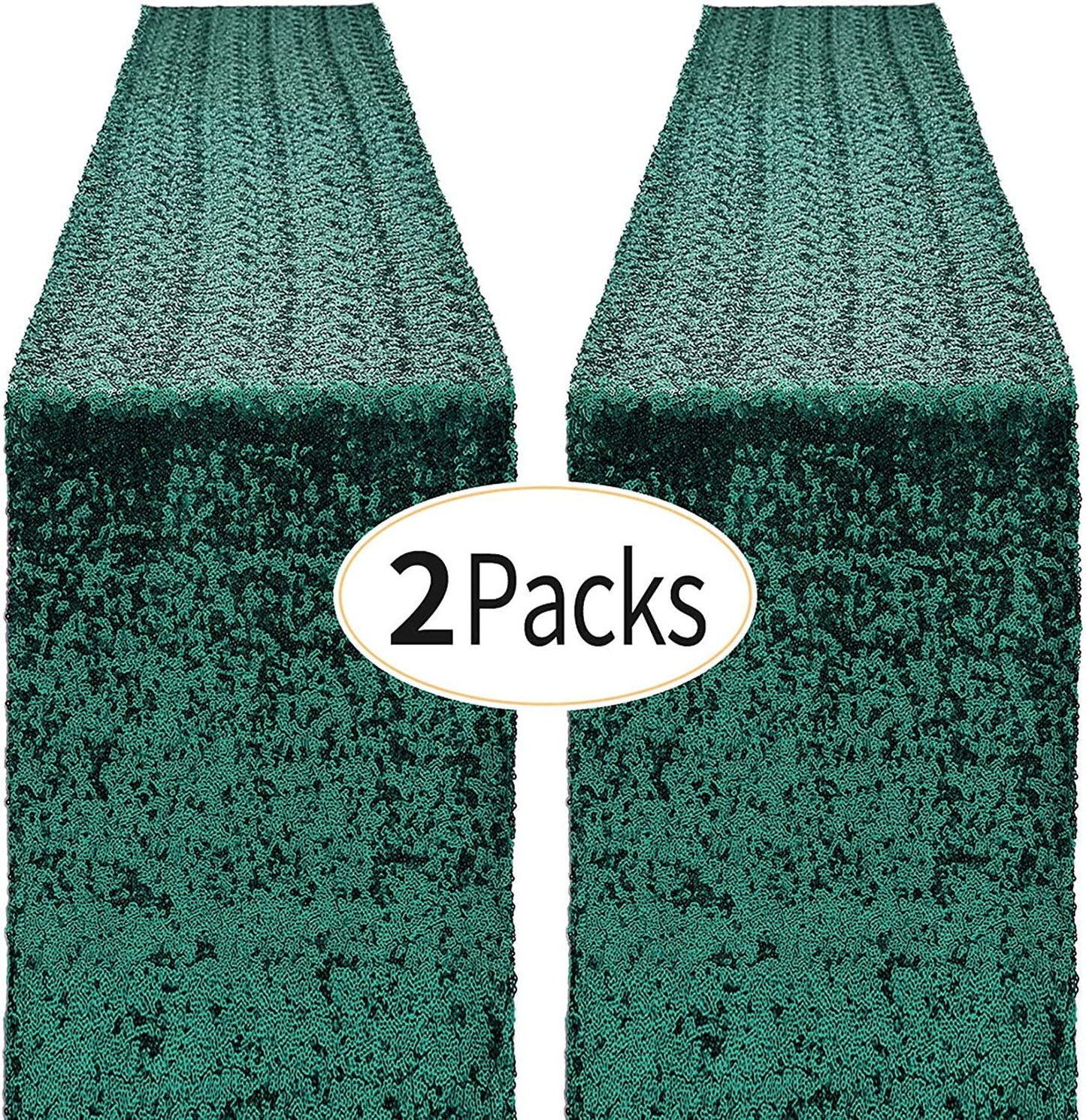 4 Pack -- Hunter Green Table Runners - Sequin Table Runner Glitter Table Runner for Birthday Party, Supplies Decorations ( 4 Pack )