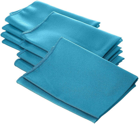 Polyester Poplin Napkin 18 by 18-Inch, Turquoise- 12 Pack