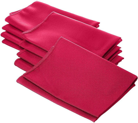 Polyester Poplin Napkin 18 by 18-Inch, Fuchsia - 12 Pack