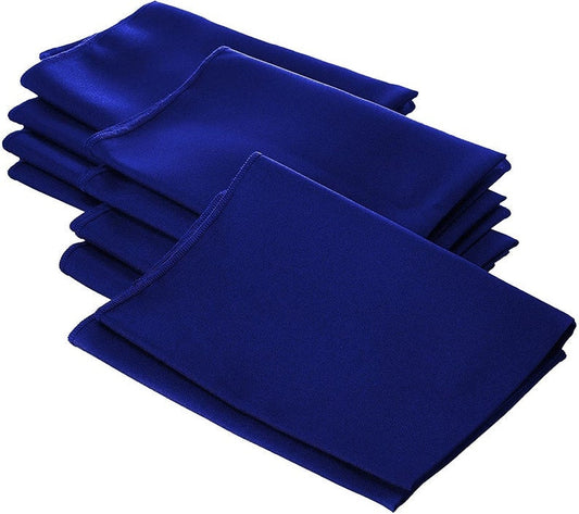 Polyester Poplin Napkin 18 by 18-Inch, Royal Blue - 12 Pack