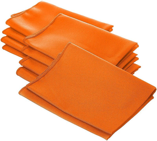 Polyester Poplin Napkin 18 by 18-Inch, Orange - 12 Pack