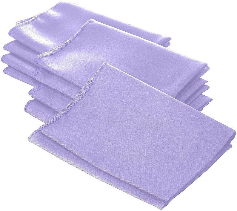 Polyester Poplin Napkin 18 by 18-Inch, Lilac - 12 Pack