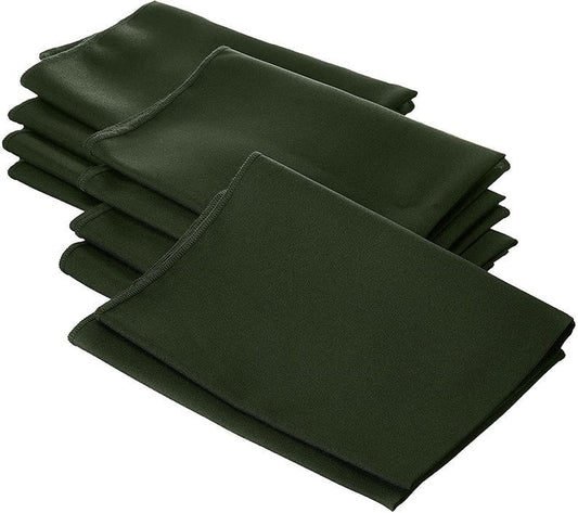 Polyester Poplin Napkin 18 by 18-Inch, Olive - 12 Pack