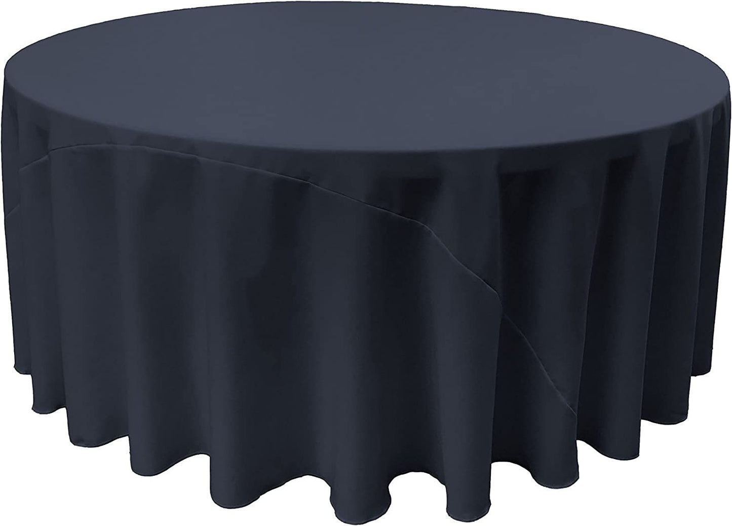 120" Inch Seamless Round Polyester Cloth Fabric Linen Tablecloth - Wedding Reception Restaurant Banquet Party - Machine Washable