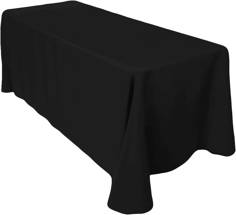 108" Rectangular Polyester Poplin Washable Tablecloth, Stain and Wrinkle Resistant Table Cover Fabric Table Cloth for Dinning, Kitchen Party