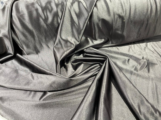 Shiny Polyester Spandex Fabric Stretch 58" Wide Sold by The Yard. Charcoal Gray