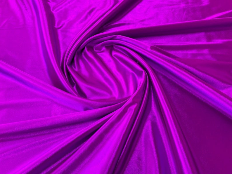 Shiny Polyester Spandex Fabric Stretch 58" Wide Sold by The Yard. Violet