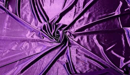 Shiny Polyester Spandex Fabric Stretch 58" Wide Sold by The Yard. Plum