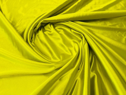 Shiny Polyester Spandex Fabric Stretch 58" Wide Sold by The Yard. Avocado