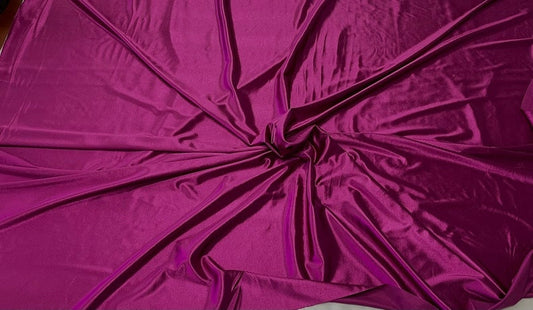 Shiny Polyester Spandex Fabric Stretch 58" Wide Sold by The Yard. Magenta