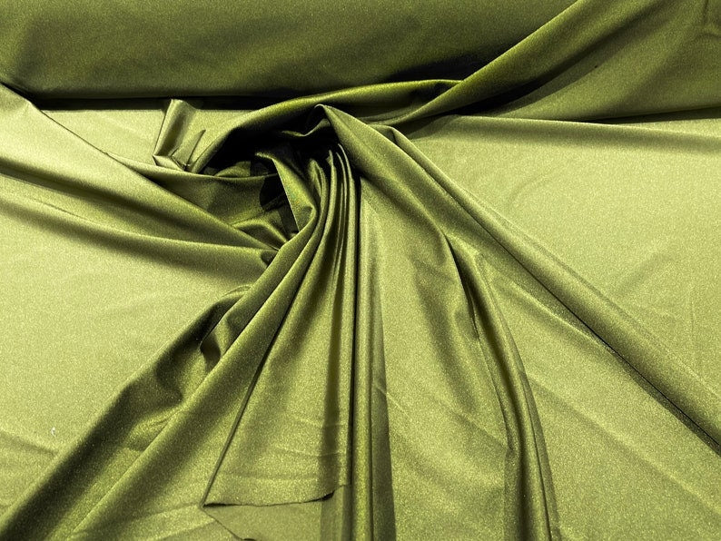 Milliskin Nylon Spandex Fabric 4 Way Stretch 58" Wide Sold by The Yard Olive Green