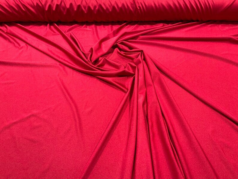 Milliskin Nylon Spandex Fabric 4 Way Stretch 58" Wide Sold by The Yard Apple Red