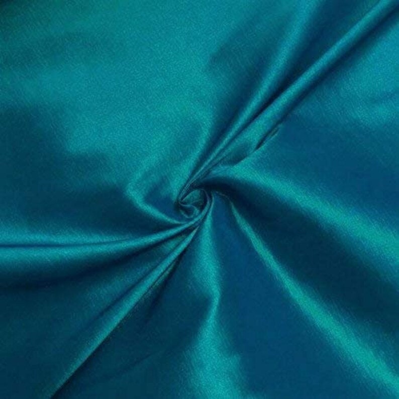 Two Tone Taffeta Fabric, Sold By The Yard. Light Teal