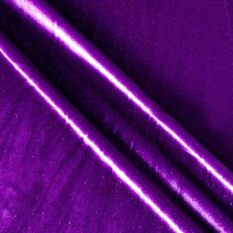 Stretch Velvet Fabric for Sewing Apparel Costumes Craft, Sold By The Yard. Jewel Purple