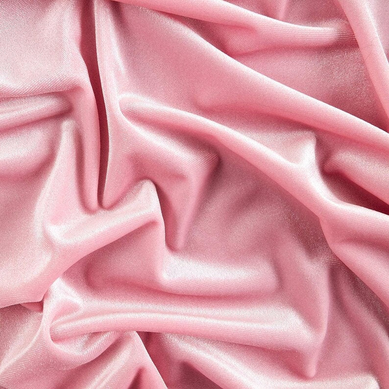 Stretch Velvet Fabric for Sewing Apparel Costumes Craft, Sold By The Yard. Pink