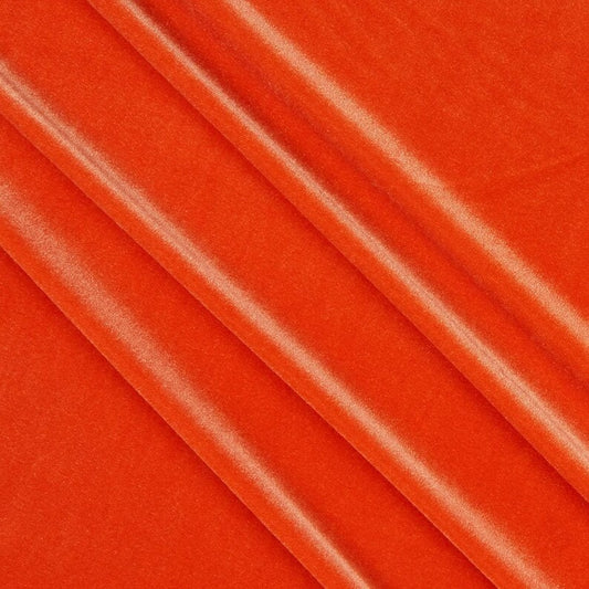 Stretch Velvet Fabric for Sewing Apparel Costumes Craft, Sold By The Yard. Orange