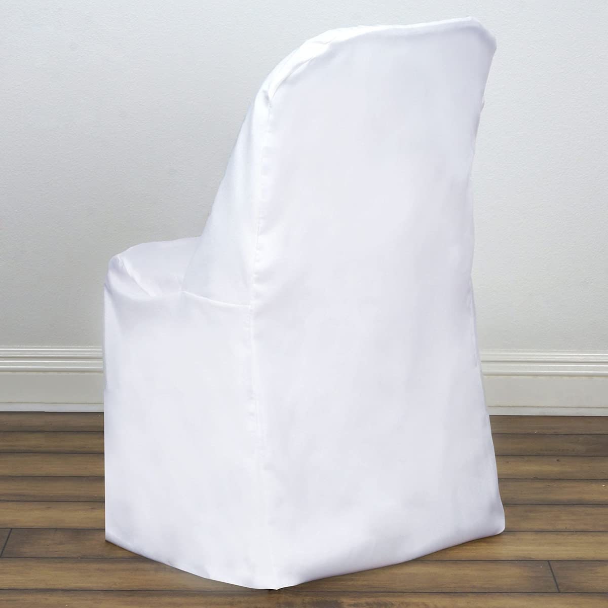 Folding Chair Covers - Folding Chair Covers for Wedding, Party, and Banquet - Elegant Cloth Slipcovers White