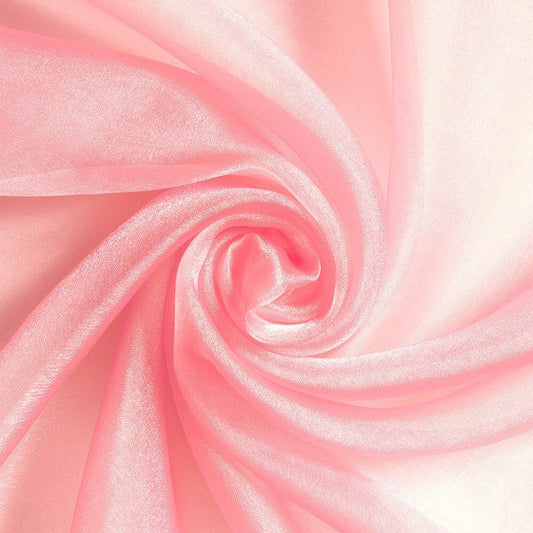 Polyester Soft Light Weight, Sheer, See Through Crystal Organza Fabric Sold By The Yard. Dusty Rose