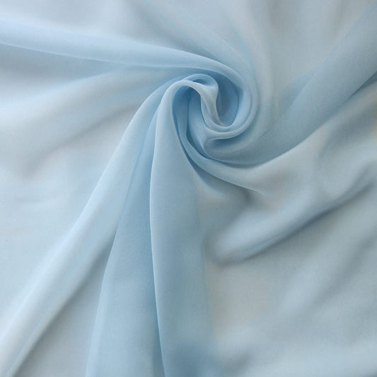 Chiffon Fabric - Polyester Soft Light Weight, Sheer, See Through Chiffon Fabric Sold By The Yard. Lt Blue