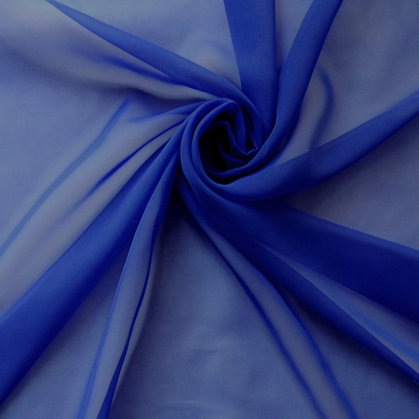 Chiffon Fabric - Polyester Soft Light Weight, Sheer, See Through Chiffon Fabric Sold By The Yard. Royal Blue