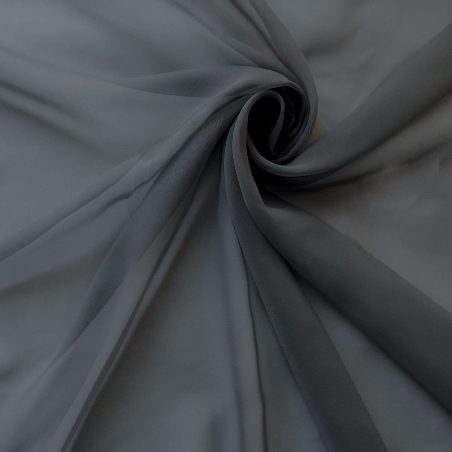 Chiffon Fabric - Polyester Soft Light Weight, Sheer, See Through Chiffon Fabric Sold By The Yard. Gray