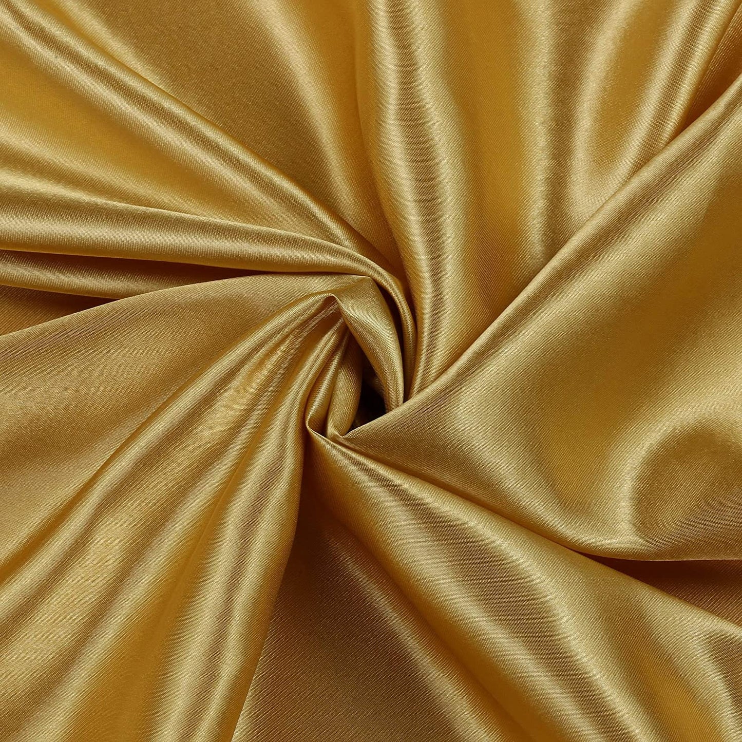 Charmeuse Bridal Solid Satin Fabric for Wedding Dress Fashion Crafts Costumes Decorations Silky Satin 58” Sold By Yard Gold