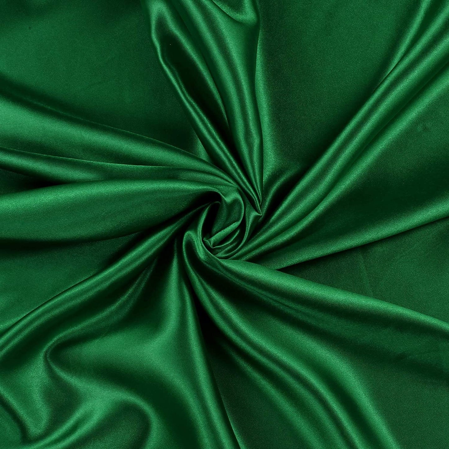 Charmeuse Bridal Solid Satin Fabric for Wedding Dress Fashion Crafts Costumes Decorations Silky Satin 58” Sold By Yard Kelly Green