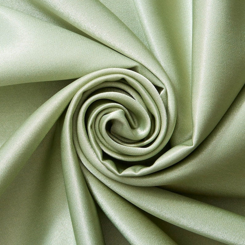 Crepe Back Satin - Bridal Solid Satin Fabric for Wedding Dress Fashion Crafts Costumes Decorations Silky Satin 58” Sold By Yard Sage