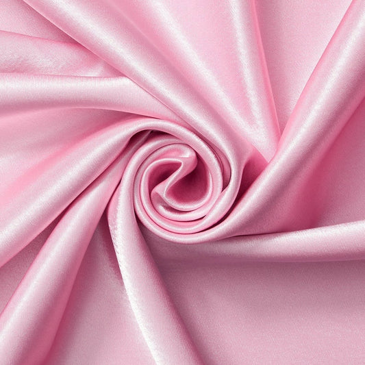 Crepe Back Satin - Bridal Solid Satin Fabric for Wedding Dress Fashion Crafts Costumes Decorations Silky Satin 58” Sold By Yard Pink