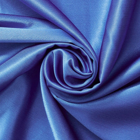 Crepe Back Satin - Bridal Solid Satin Fabric for Wedding Dress Fashion Crafts Costumes Decorations Silky Satin 58” Sold By Yard Royal Blue