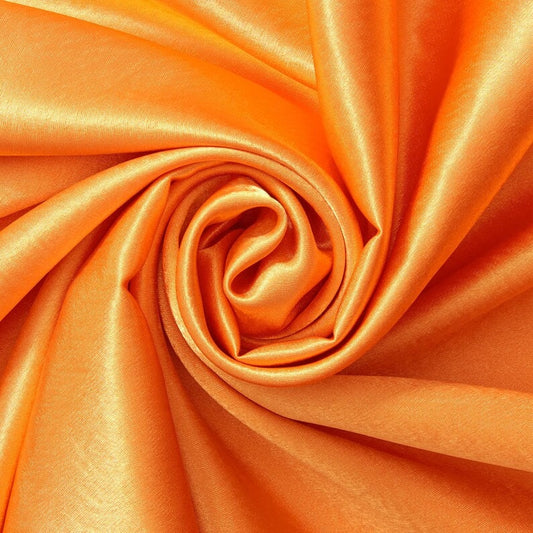 Crepe Back Satin - Bridal Solid Satin Fabric for Wedding Dress Fashion Crafts Costumes Decorations Silky Satin 58” Sold By Yard Orange