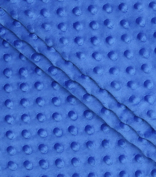 MINKY - Baby Blanket Crafts Decor Ultra Soft Cuddling - Minky Dimple Dot Soft Cuddle Fabric - Craft Fabrics Sold by The Yard. Royal Blue