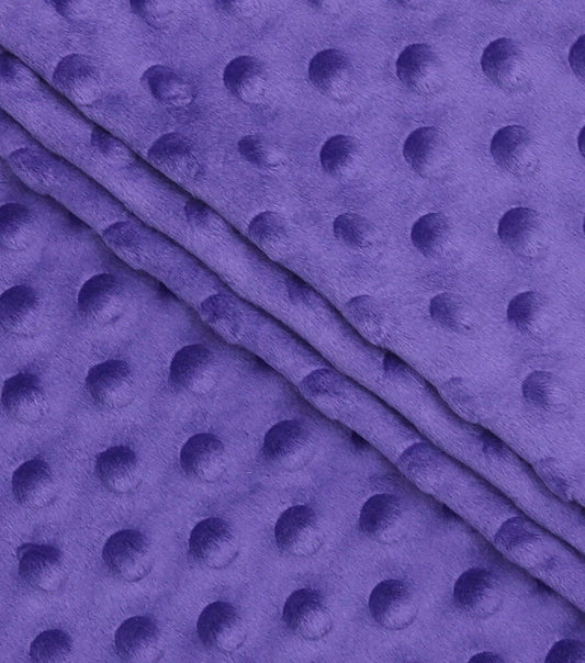 MINKY - Baby Blanket Crafts Decor Ultra Soft Cuddling - Minky Dimple Dot Soft Cuddle Fabric - Craft Fabrics Sold by The Yard. Purple