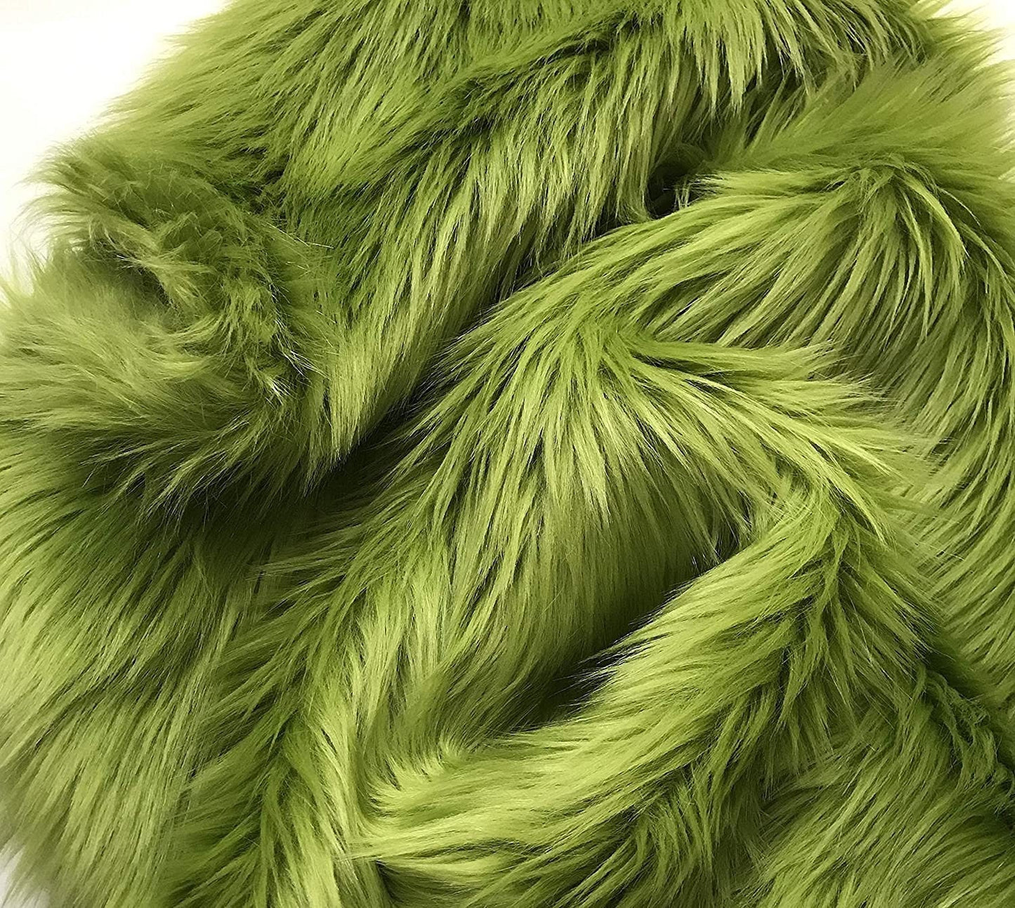 Solid Shaggy Faux Fur Fabric - Sold By Yard - 60" Width For Coats Costumes Scarfs Rugs Crafts Decor - Quilting, Pillows, Throws, Olive