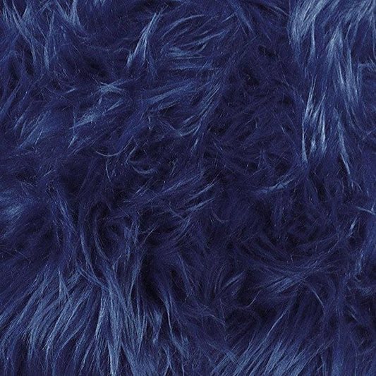 Solid Shaggy Faux Fur Fabric - Sold By Yard - 60" Width For Coats Costumes Scarfs Rugs Crafts Decor - Quilting, Pillows, Throws, Navy Blue