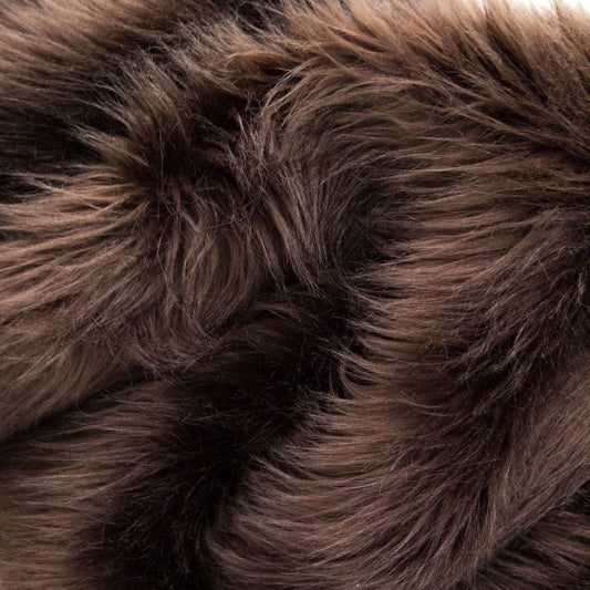 Solid Shaggy Faux Fur Fabric - Sold By Yard - 60" Width For Coats Costumes Scarfs Rugs Crafts Decor - Quilting, Pillows, Throws, Brown