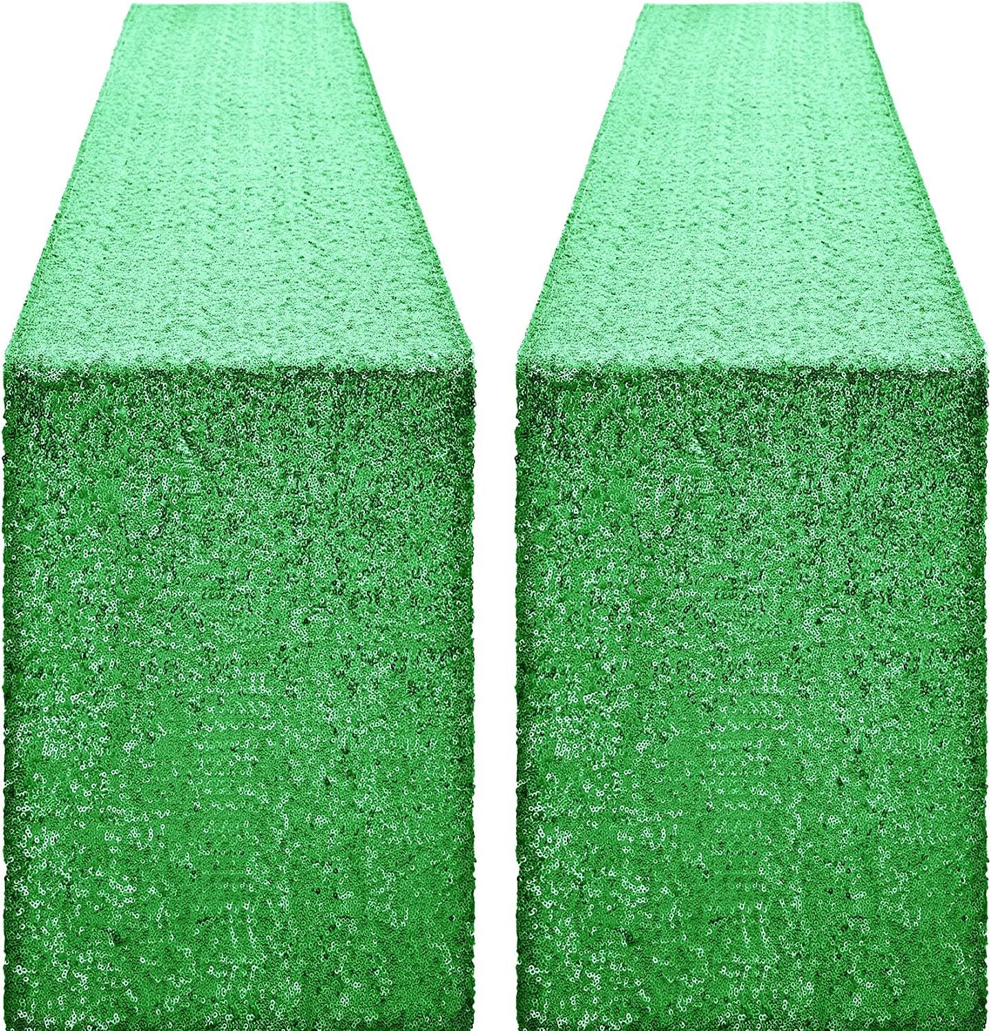 4 Pack -- Green Table Runners - Sequin Table Runner Glitter Table Runner for Birthday Party, Supplies Decorations ( 4 Pack )