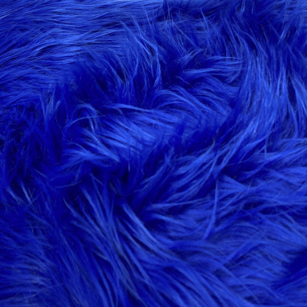 Mongolian Faux Fur Fabric - Sold By Yard - 60" Width For Coats Costumes Scarfs Rugs Crafts Decor - Quilting, Pillows, Throws, Royal