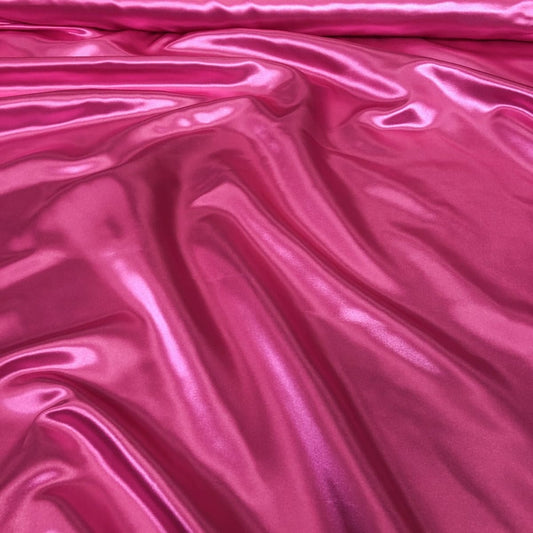 FUCHSIA - Heavy Bridal Satin Fabric Silky Poly Wedding Dress By Yard For Prom Dress Ball Gown Formal Evening Gowns, Satin Gowns